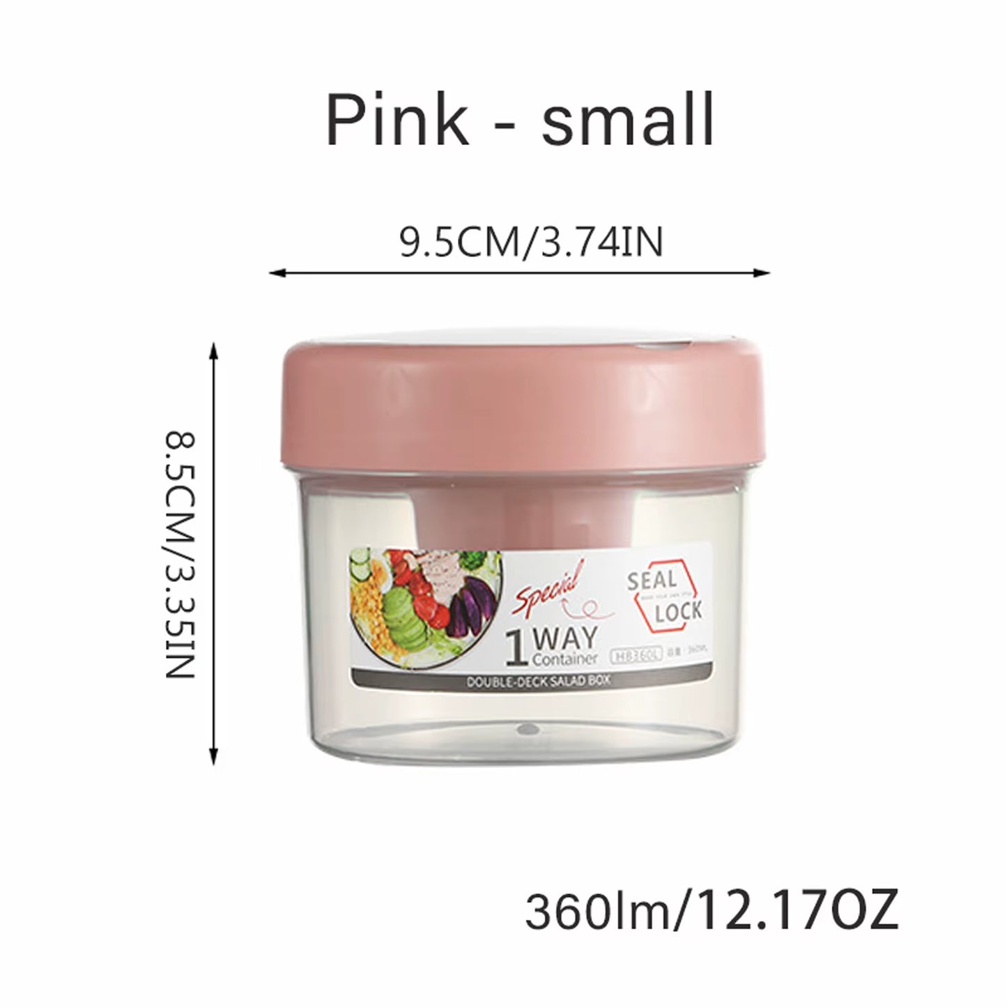 Portable Salad Cup, Breakfast Salad Cup, Sealed Leak Proof Cup with Fork and Sauce Box, Bento Box, Yogurt Storage Bowl, Lunch